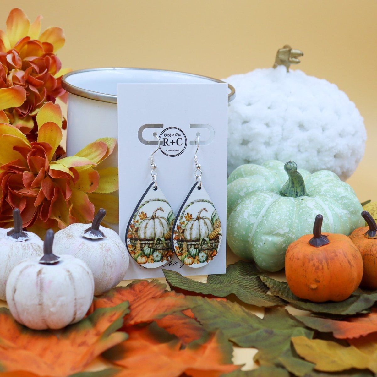 Rustic Chic by Designs By GaddisFall Pumpkin Basket Earrings