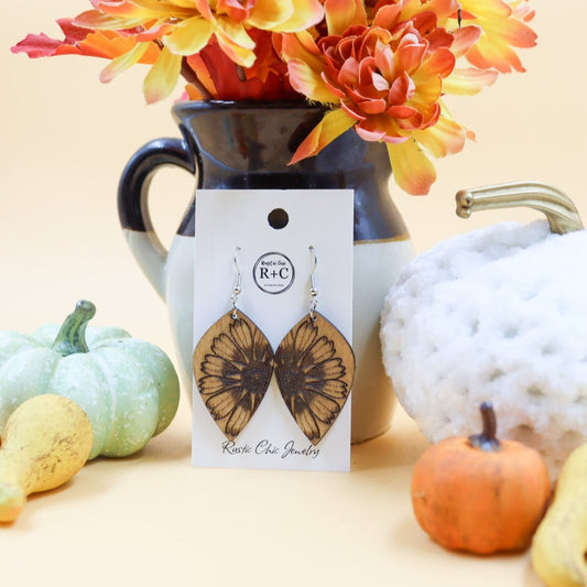 Rustic Chic by Designs By GaddisSunflower Teardrop Earrings