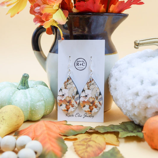Rustic Chic by Designs By GaddisFall Floral Teardrop Earrings
