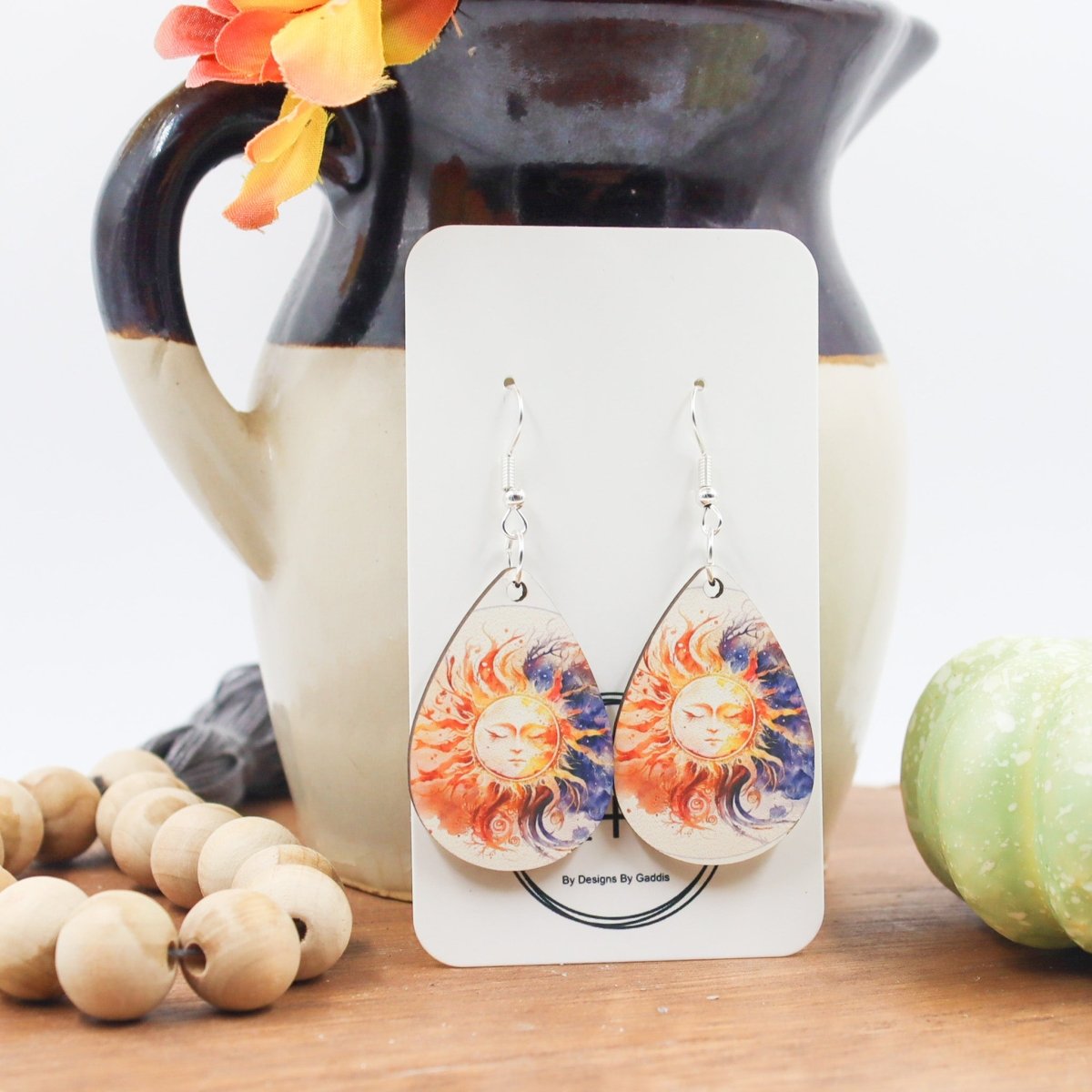 Rustic Chic by Designs By GaddisSun & Moon Teardrop Earrings