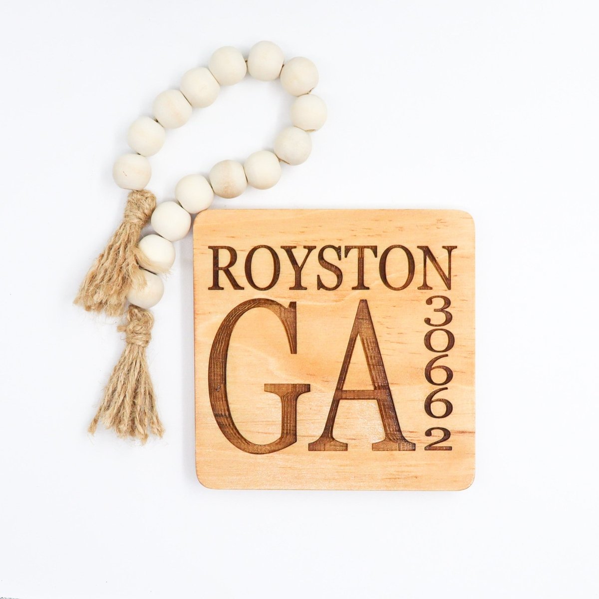 Rustic Chic by Designs By GaddisPersonalized Hometown Wood Coaster