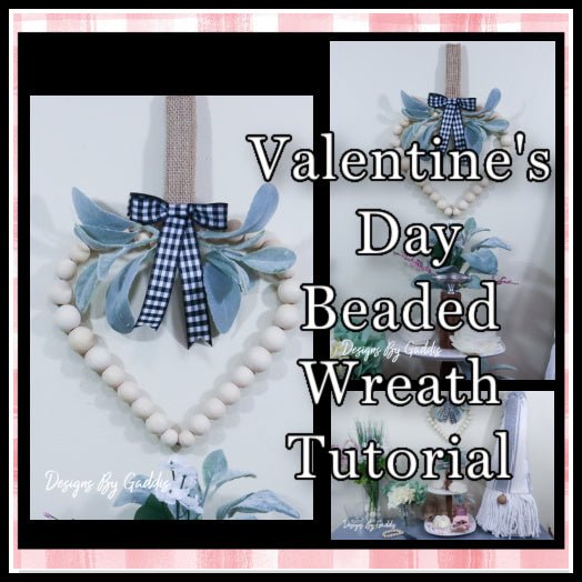 How to Make a Simple Farmhouse Wood Bead Wreath - Rustic Chic by Designs By Gaddis