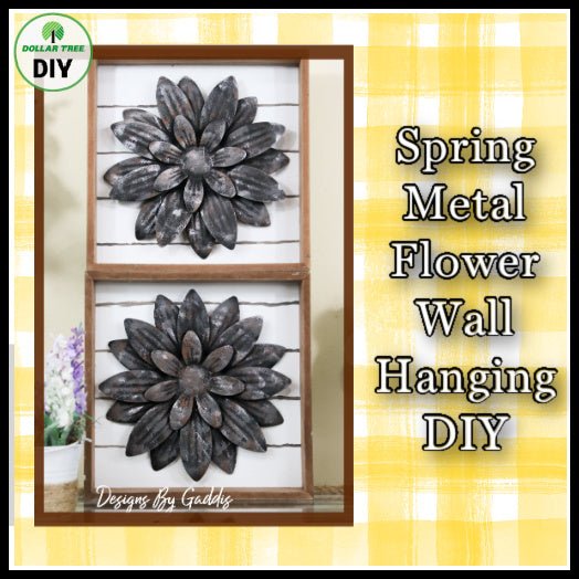 Spring Metal Flower Wall Hanging - Rustic Chic by Designs By Gaddis
