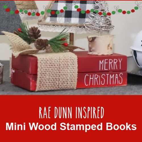 DIY Christmas Decor | Mini Wood Stacked Books | How To - Rustic Chic by Designs By Gaddis