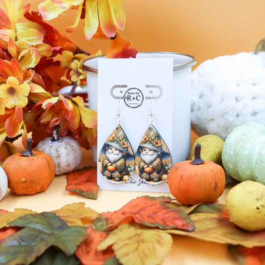 Rustic Chic by Designs By GaddisFall Gnome Teardrop Earrings