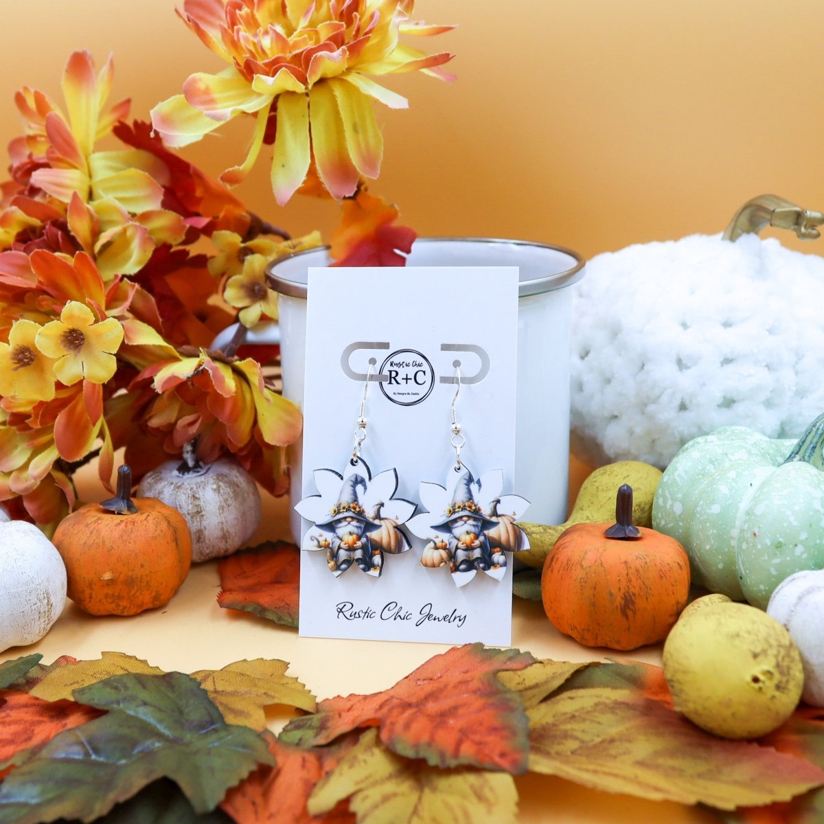 Rustic Chic by Designs By GaddisFall Gnome Drop Earrings