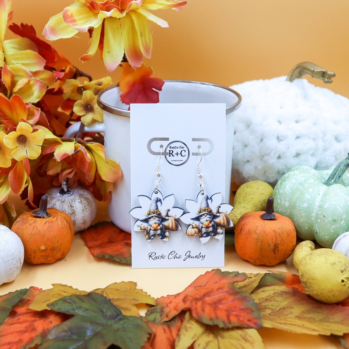 Rustic Chic by Designs By GaddisFall Gnome Drop Earrings