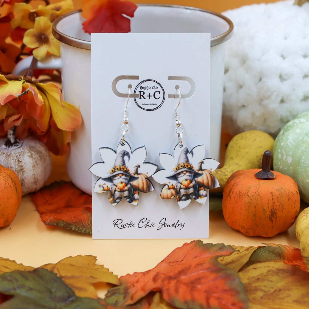 Rustic Chic by Designs By GaddisFall Gnome Drop Earrings