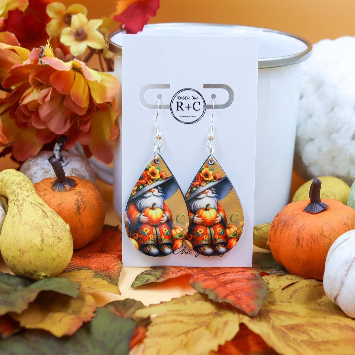 Rustic Chic by Designs By GaddisFall Gnome Earrings