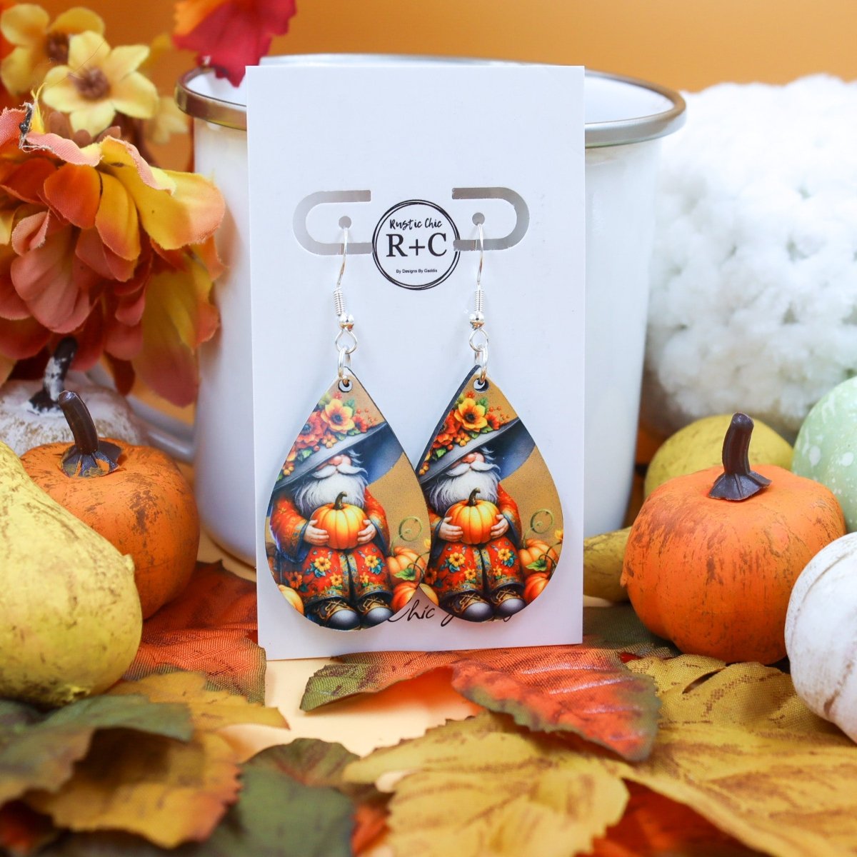 Rustic Chic by Designs By GaddisFall Gnome Earrings