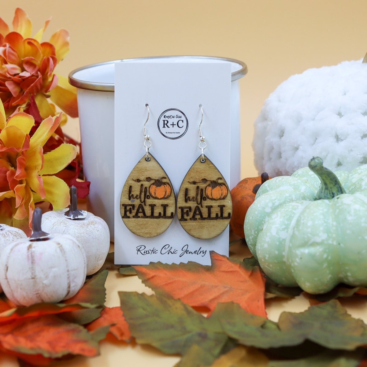 Rustic Chic by Designs By GaddisHello Fall Teardrop Earrings