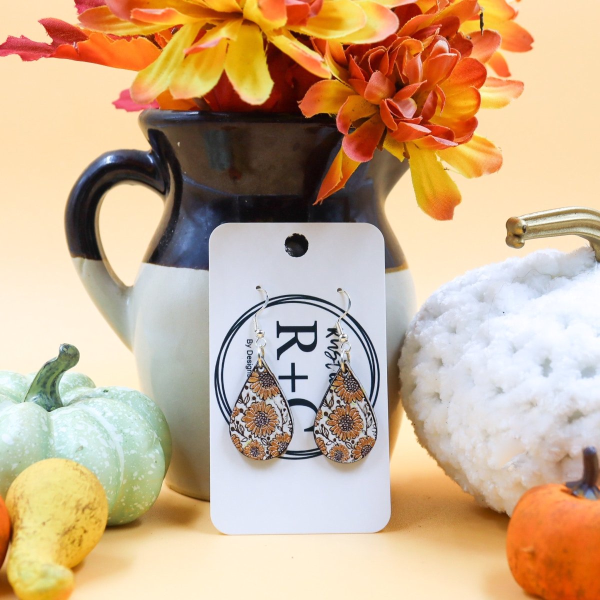 Rustic Chic by Designs By GaddisSunflower Teardrop Earrings