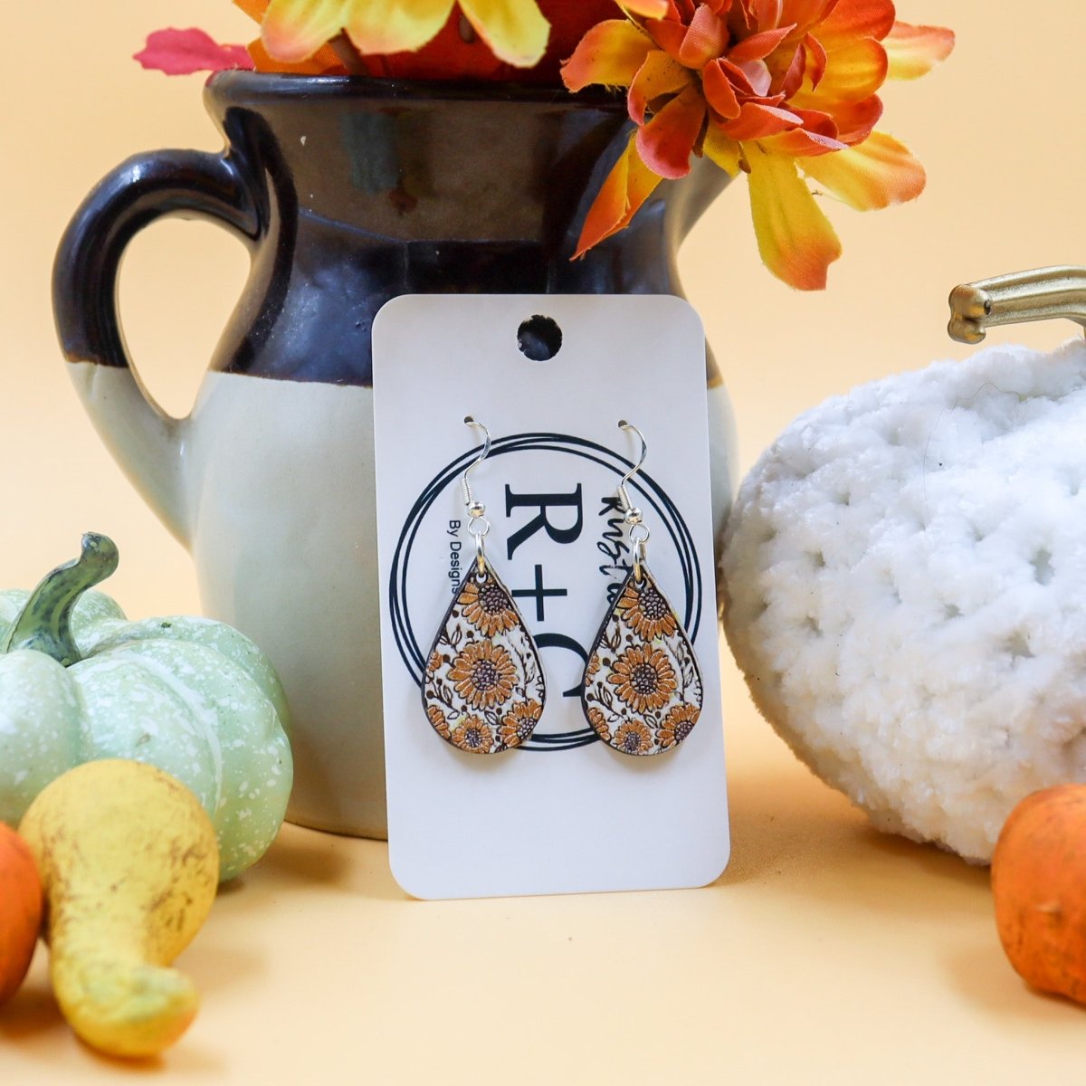 Rustic Chic by Designs By GaddisSunflower Teardrop Earrings