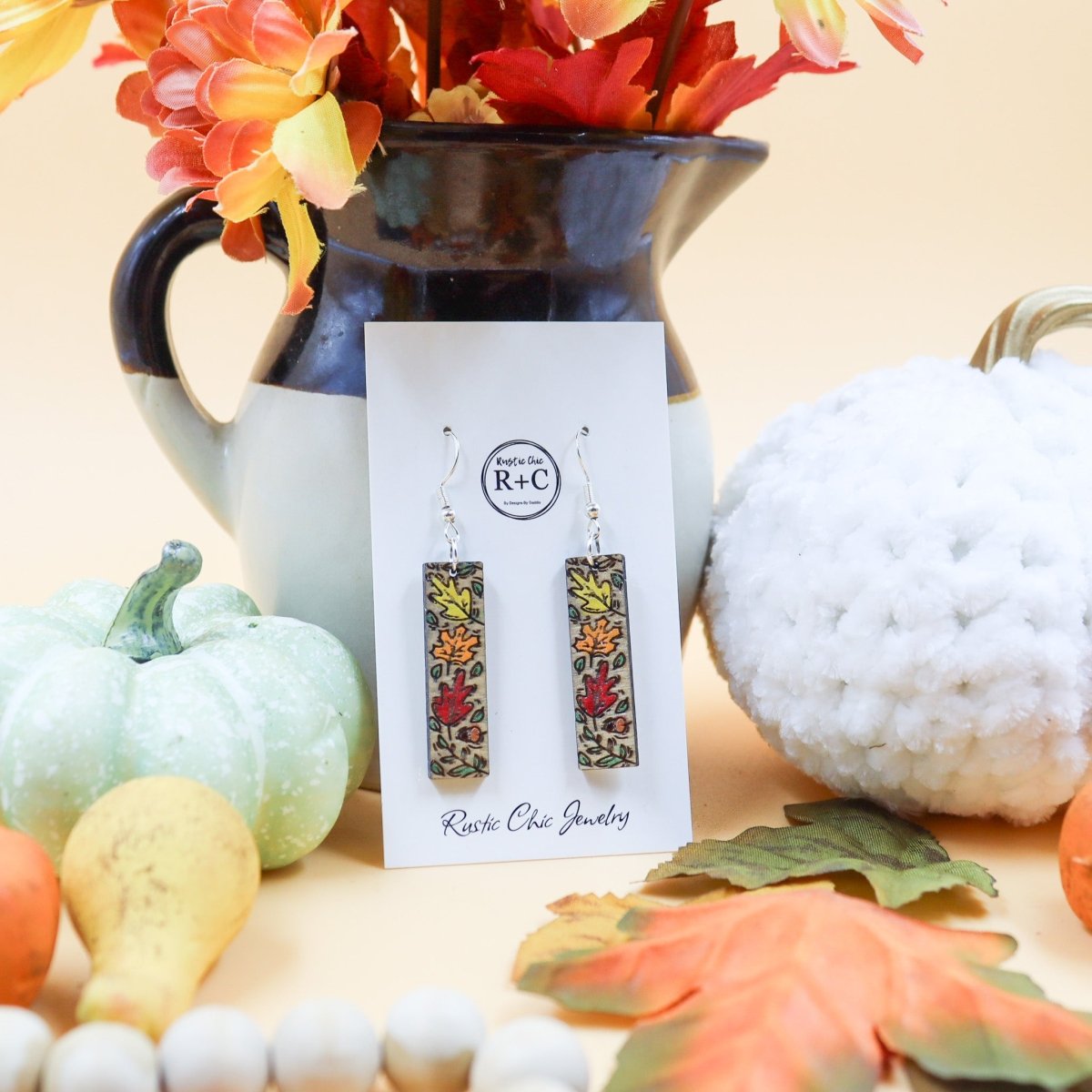 Rustic Chic by Designs By GaddisFall Leaves Bar Dangle