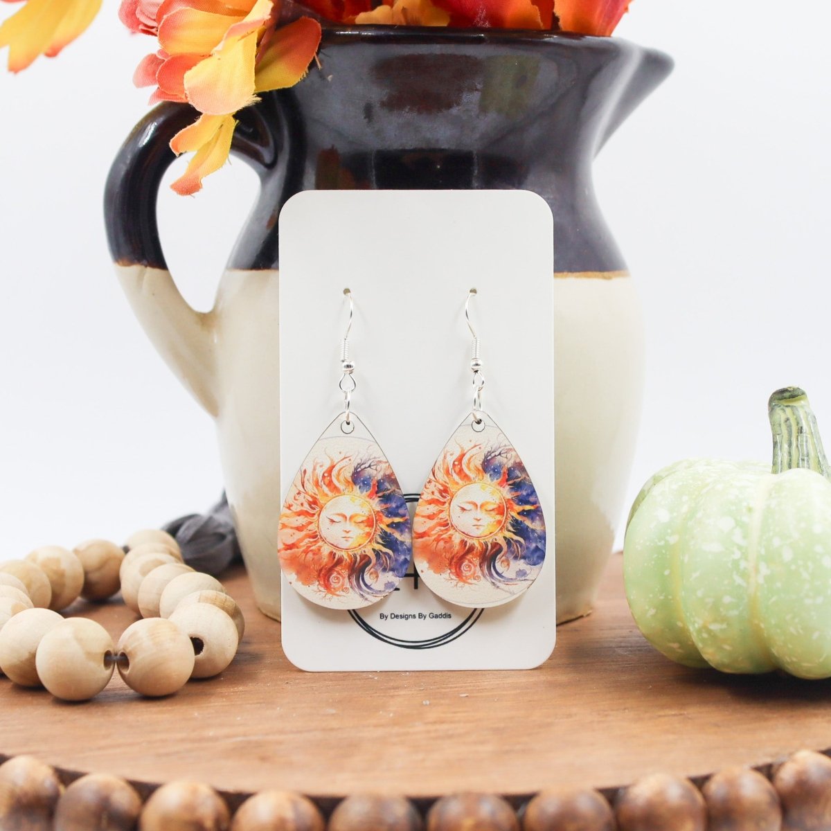 Rustic Chic by Designs By GaddisSun & Moon Teardrop Earrings