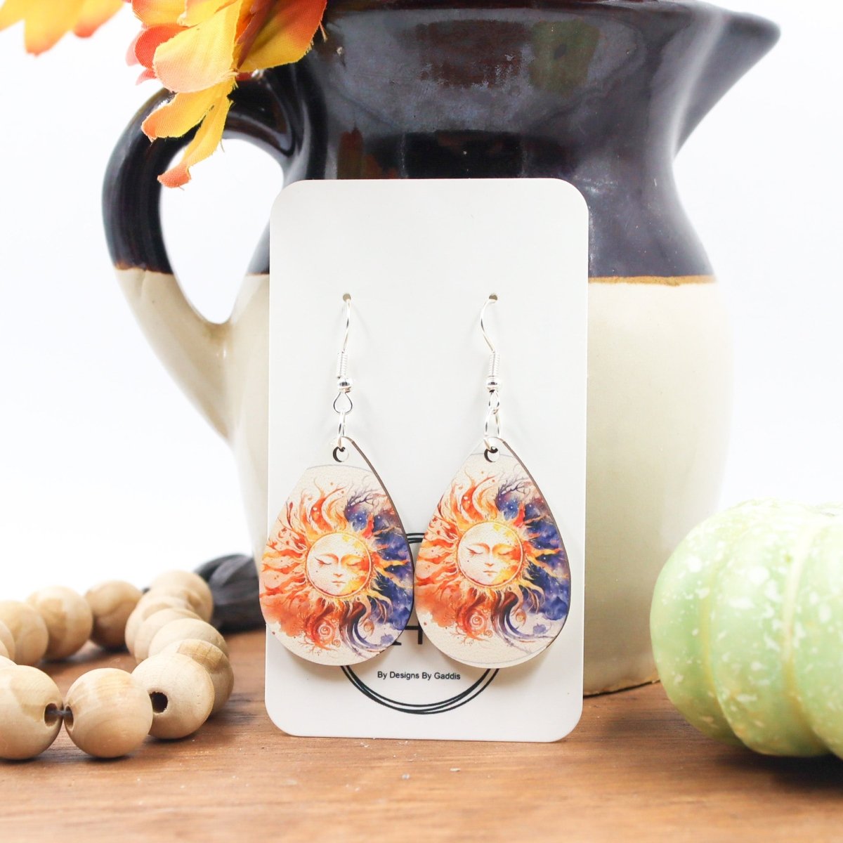 Rustic Chic by Designs By GaddisSun & Moon Teardrop Earrings