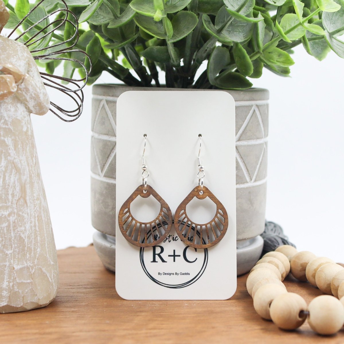 Rustic Chic by Designs By GaddisNatural Wood Dangle Earrings