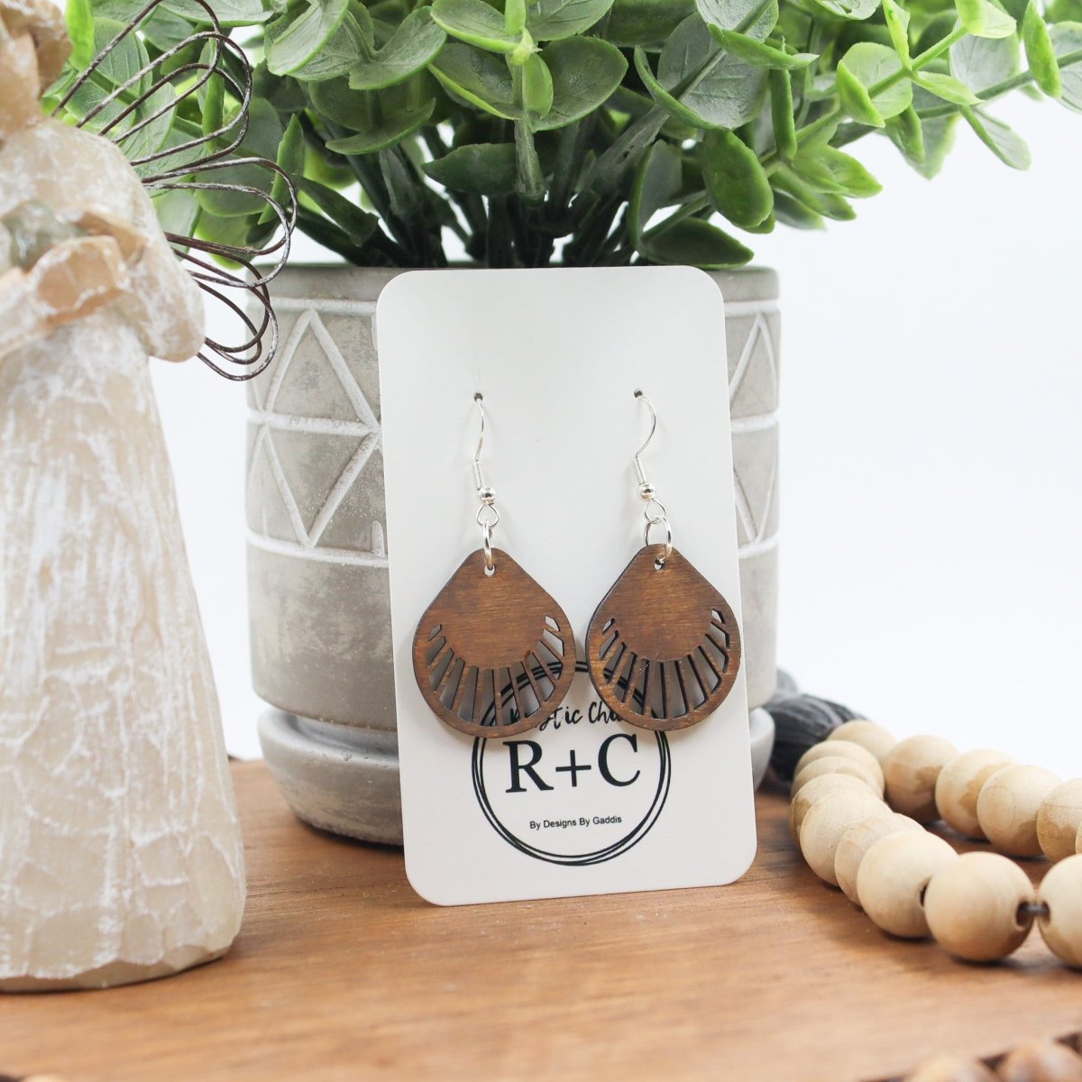 Rustic Chic by Designs By GaddisNatural Wood Dangle Earrings