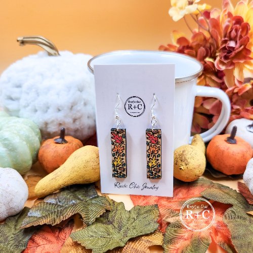 Rustic Chic by Designs By GaddisFall Leaves Bar Dangle