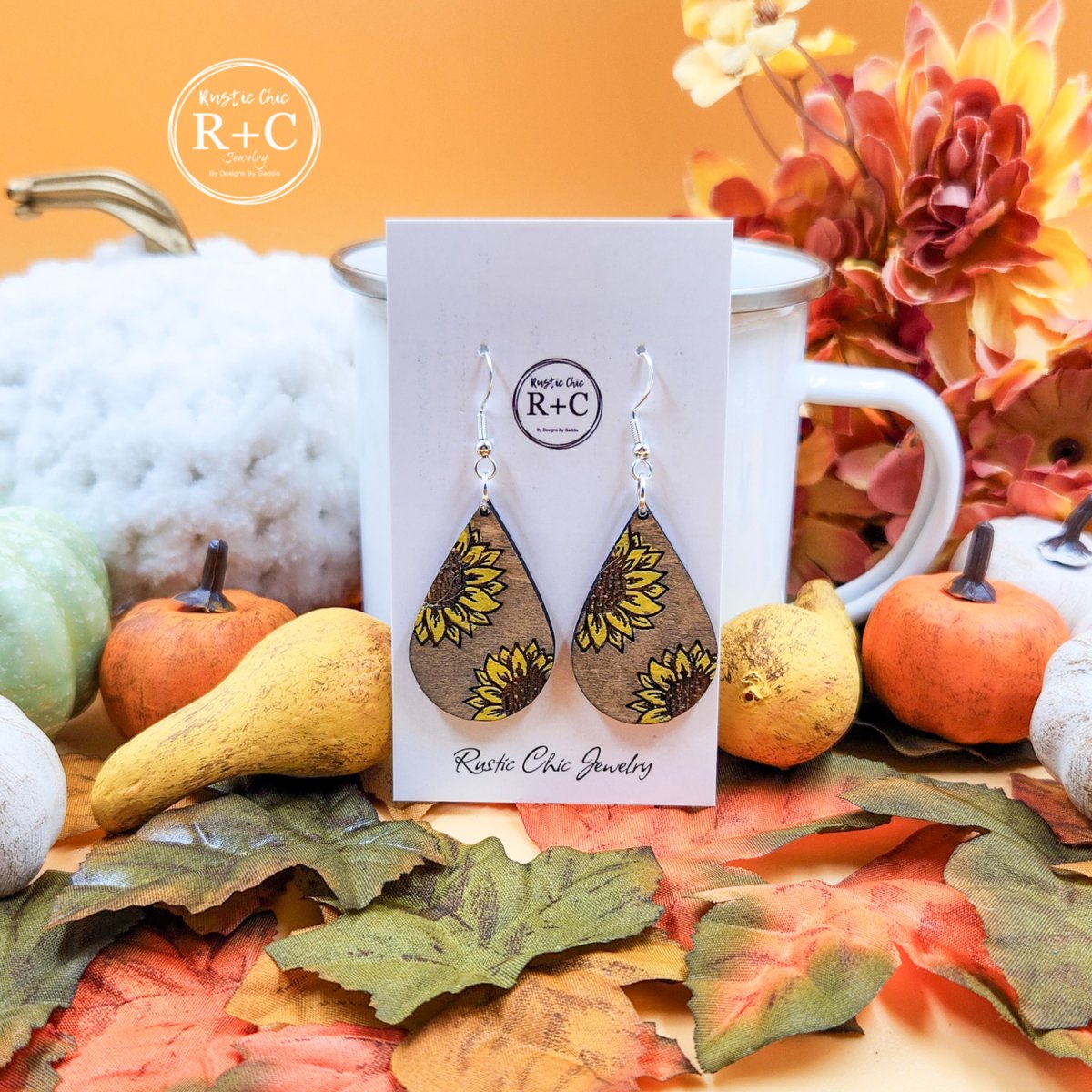 Rustic Chic by Designs By GaddisSunflower Drop Earrings