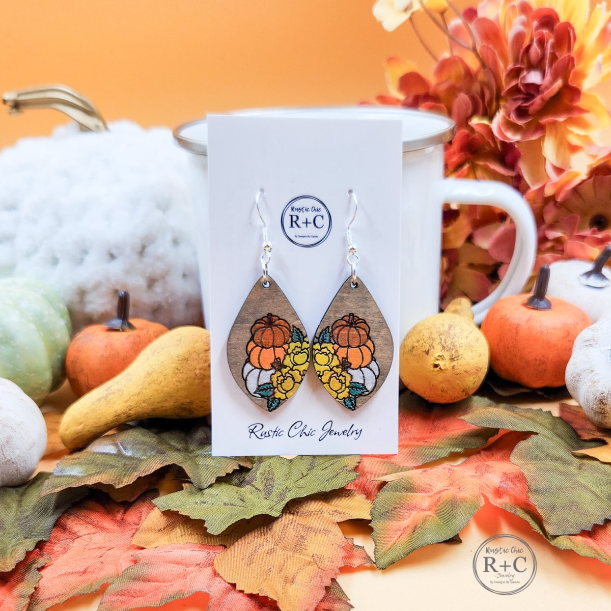 Rustic Chic by Designs By GaddisPumpkin Teardrop Earrings