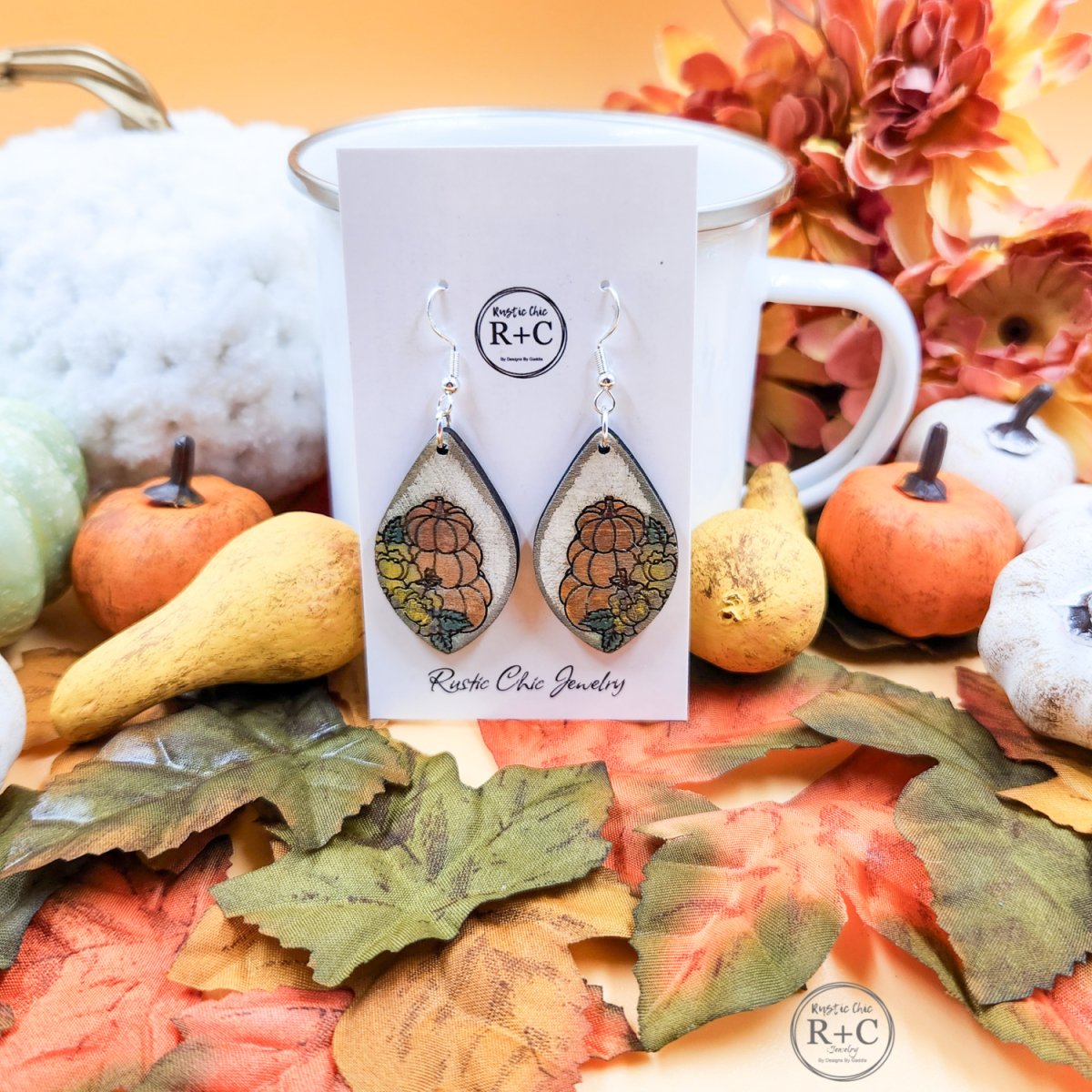 Rustic Chic by Designs By GaddisPumpkin Teardrop Earrings